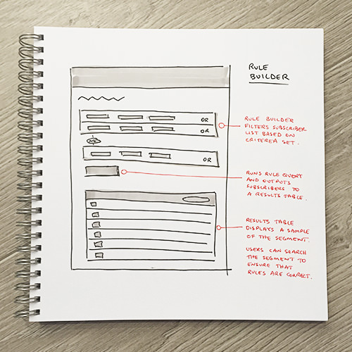 segment builder page sketch