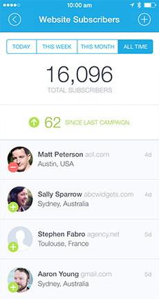 monitor iphone app design subscribers screen