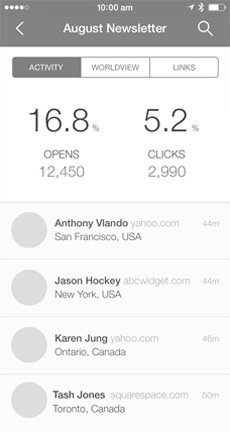 monitor iphone app wireframe report screen