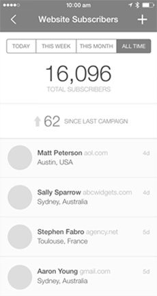 monitor iphone app wireframe subscribers screen