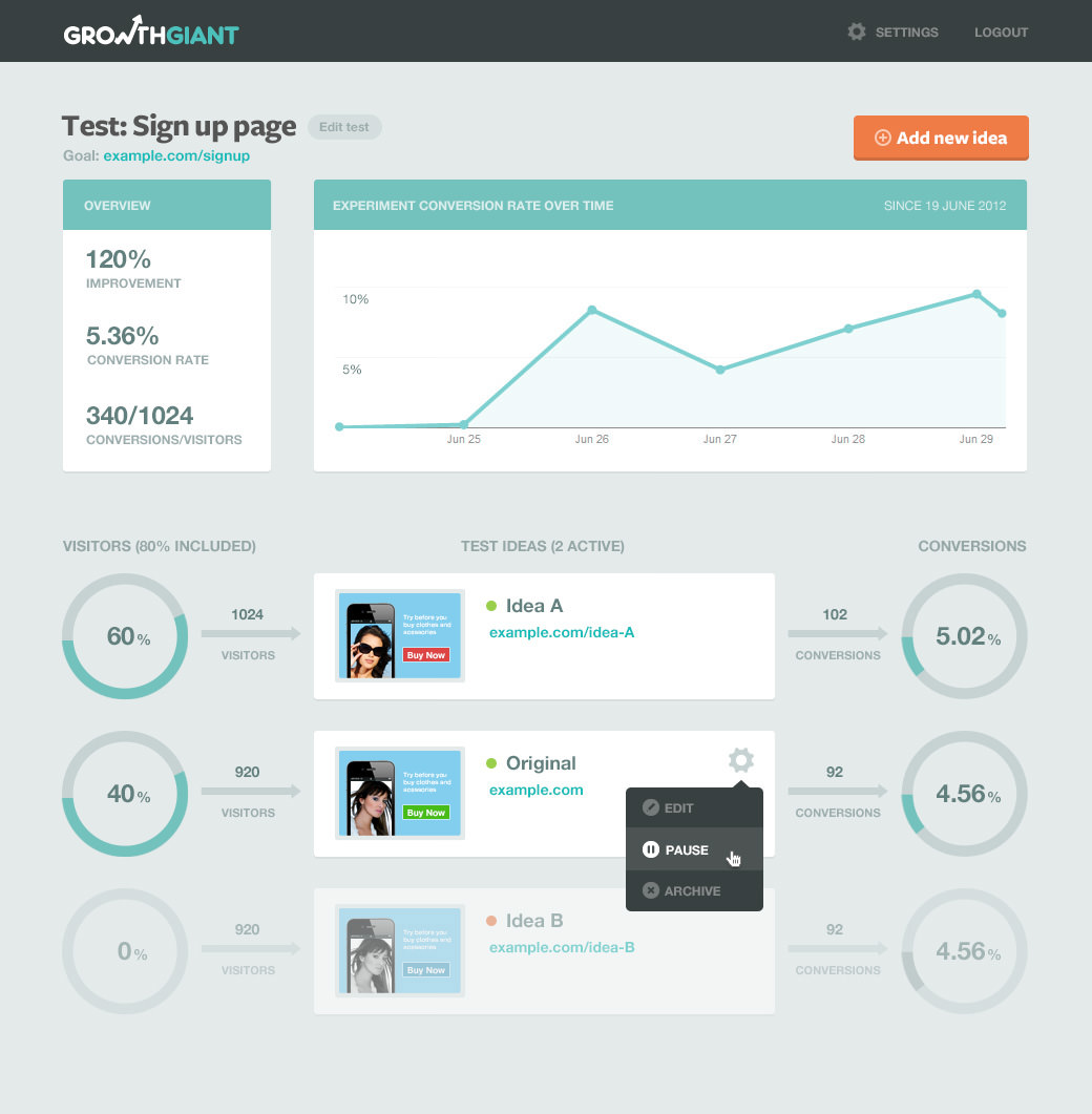 test details UI