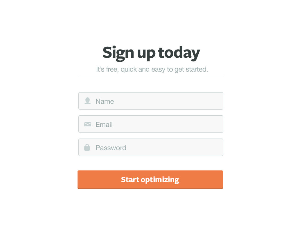 sign up form design