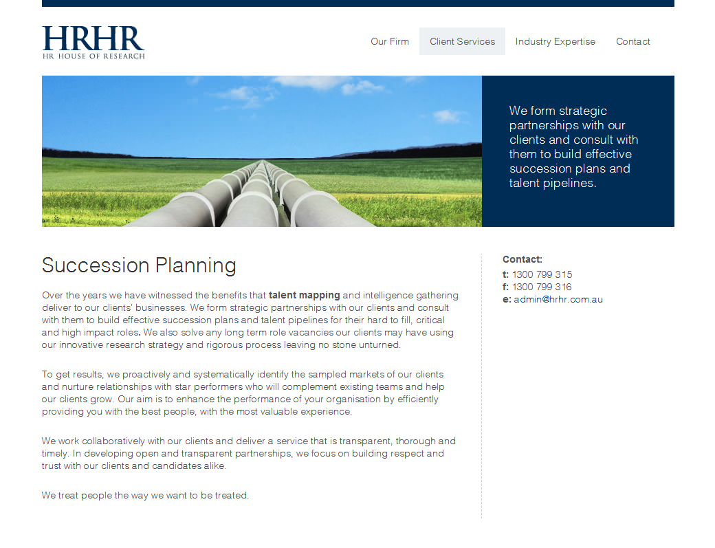 content page design