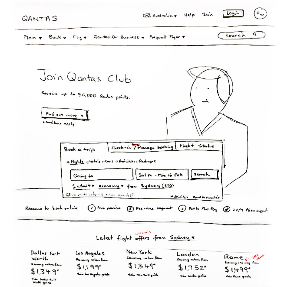 flight search design sketch