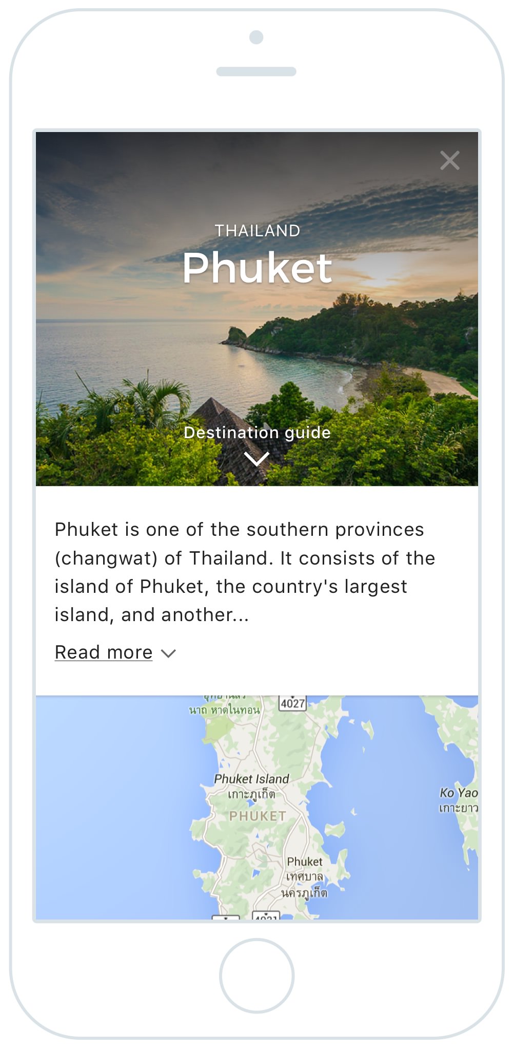 Flight search concept destination guide