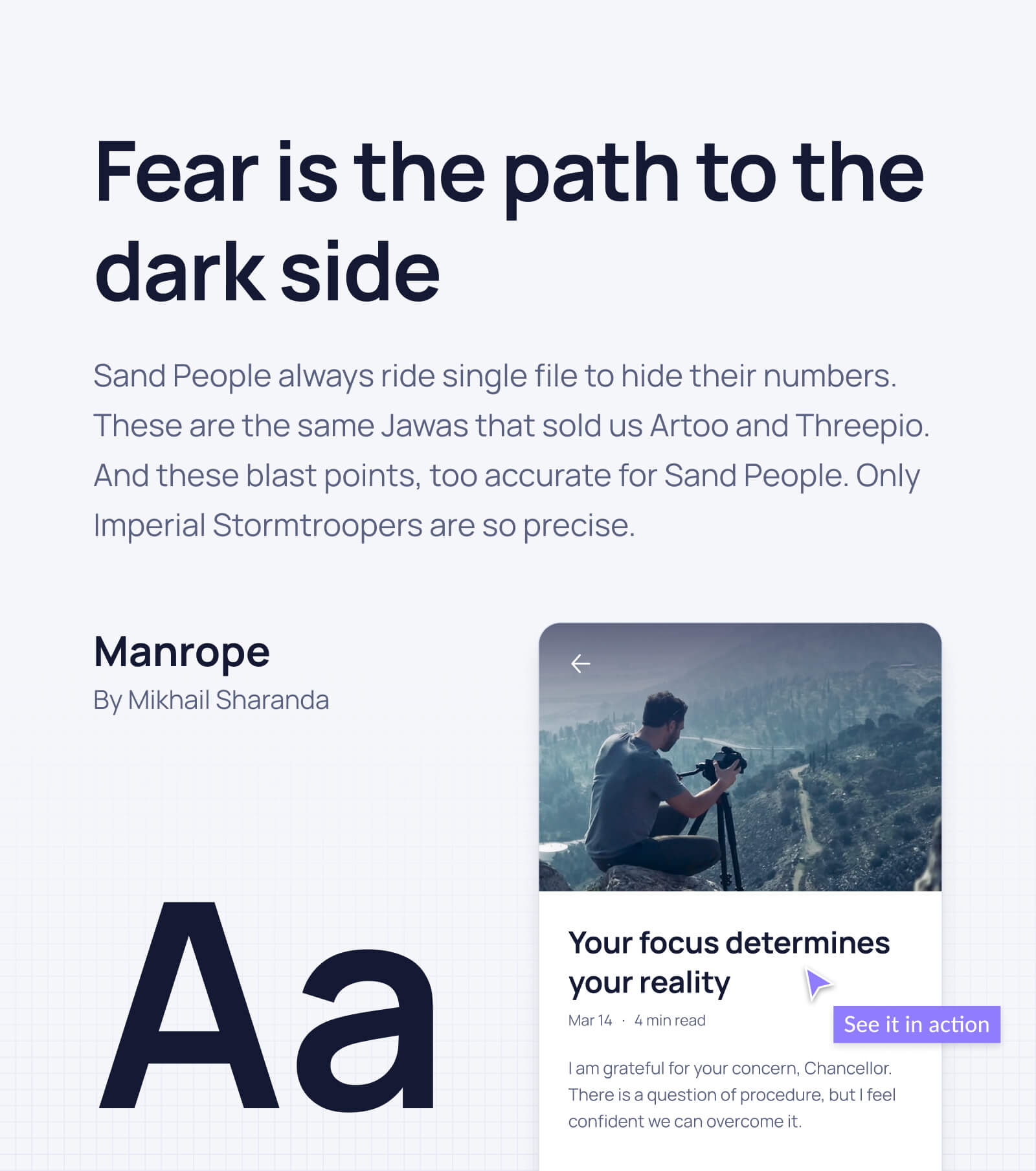 Manrope typeface