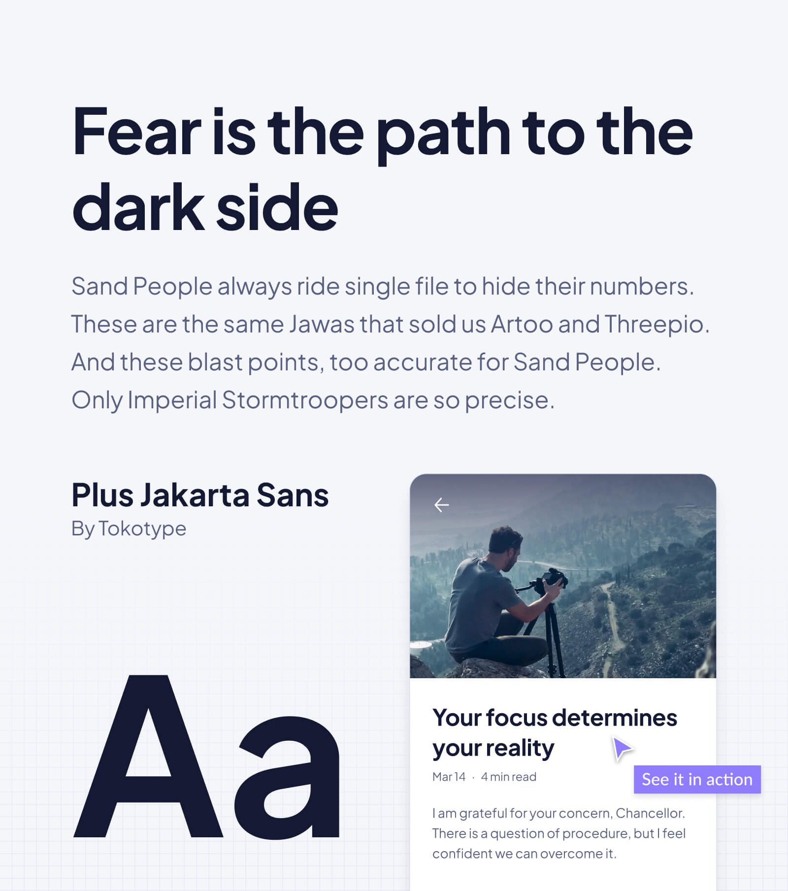 Plus Jakarta Sans typeface
