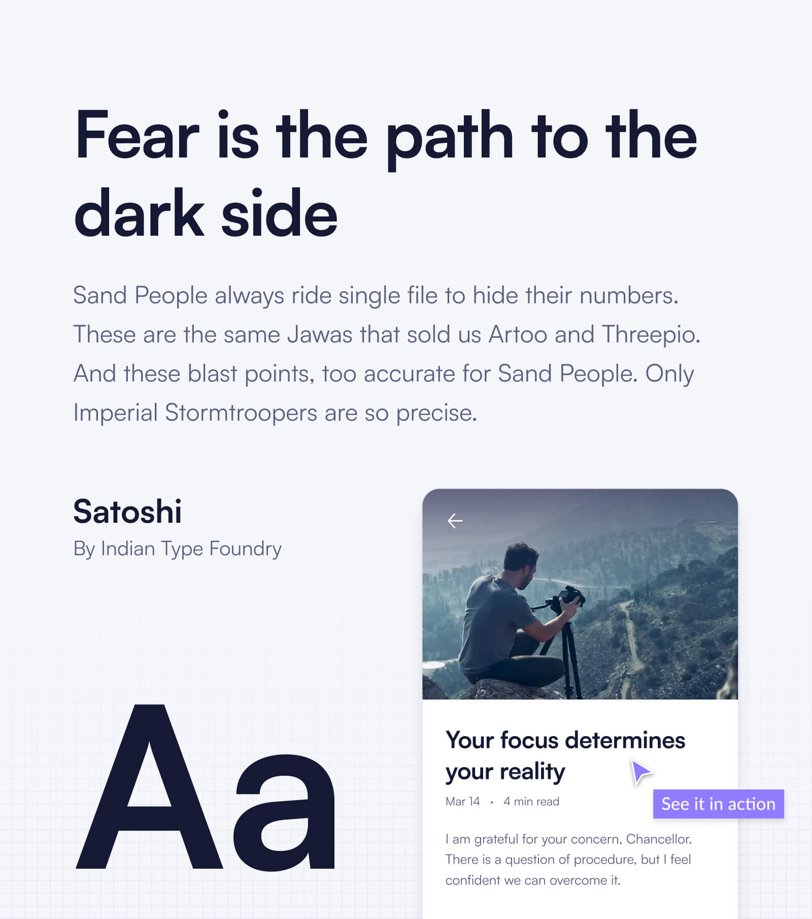 Satoshi typeface